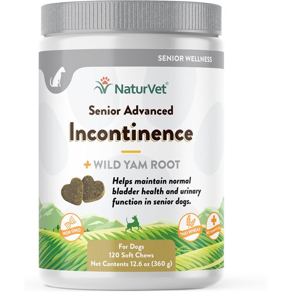 NaturVet Advanced Incontinence Hickory Smoked Bacon Flavored Senior Supplement for Dogs