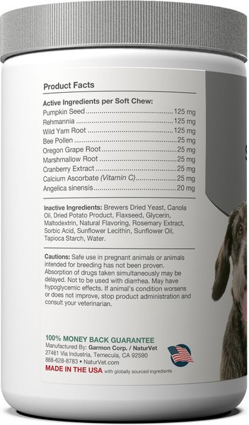NaturVet Senior Advanced Incontinence with Non-GMO Ingredients Dog Supplement