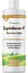 NaturVet Septiderm-V Soothing Formula Dog & Cat Skin Care Shampoo Bath, 16-fl oz bottle