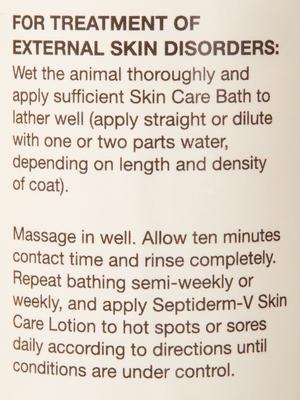 Show full view: NaturVet Septiderm-V Soothing Formula Dog & Cat Skin Care Shampoo Bath, 16-fl oz bottle slide 6 of 9