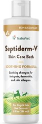 NaturVet Septiderm-V Soothing Formula Dog & Cat Skin Care Shampoo Bath, 8-fl oz bottle