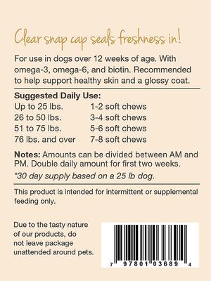 Show full view: NaturVet Skin & Coat Plus Breath Aid Soft Chews Skin & Coat Supplement for Dogs, 70 count slide 3 of 5