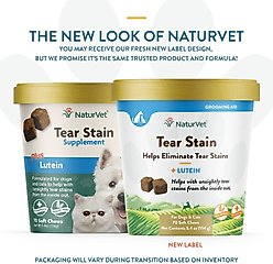 NaturVet Tear Stain Plus Lutein Soft Chews Vision Supplement for Cats & Dogs, 70 count slide 2 of 9
