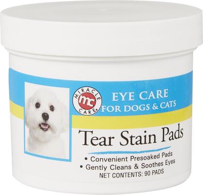 Show full view: NaturVet Tear Stain Plus Lutein Soft Chews Vision Supplement + Miracle Care Eye Clear Cleaning Pads for Dogs & Cats, 90 count slide 6 of 9