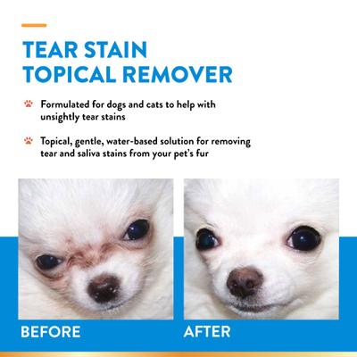 Show full view: NaturVet Tear Stain Remover Dog & Cat Liquid Topical Formula, 4-fl oz bottle slide 5 of 10