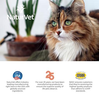 Show full view: NaturVet VitaPet Senior Daily Vitamins Plus Glucosamine Cat Supplement, 60 count slide 10 of 11