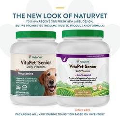 NaturVet VitaPet Senior Daily Vitamins Plus Glucosamine Dog Supplement, 365 count slide 2 of 9