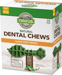 Navus Naturals Large Mint Dental Dog Treats, 14 count
