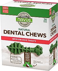 Navus Naturals Small/Medium Mint Dental Dog Treats, 36 count