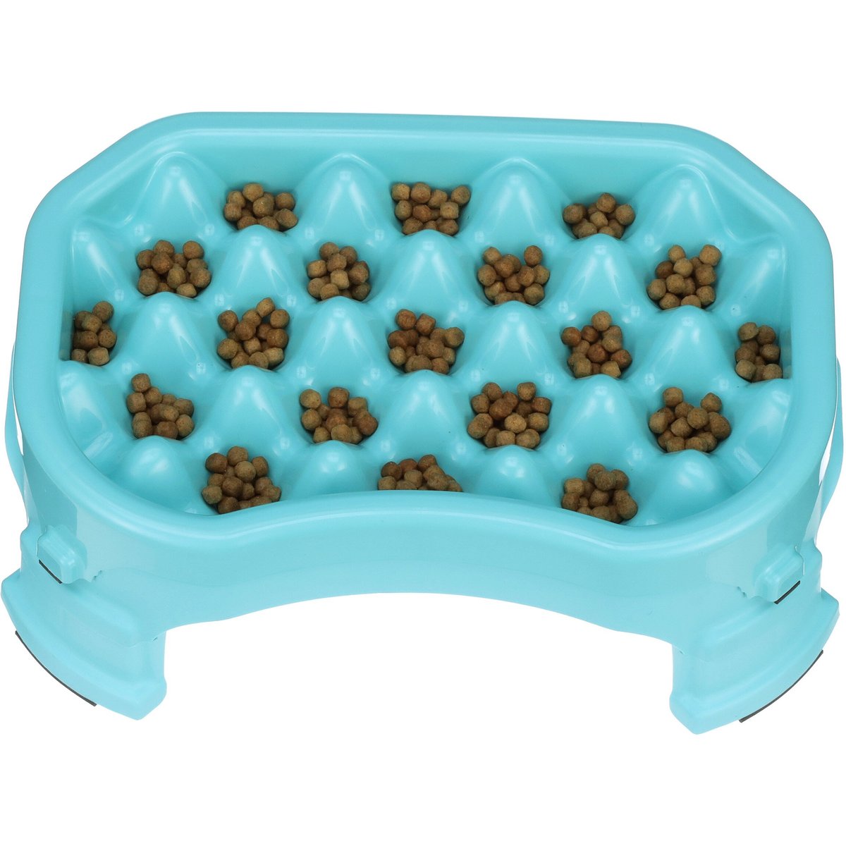 Neater Pets Adjustable Non-Skid Plastic Slow Feeder Dog & Cat Bowl, 2.5-cup, Aquamarine