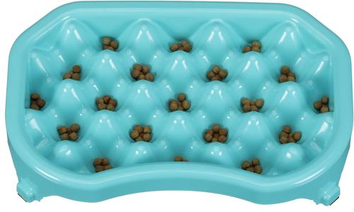 Show full view: Neater Pets Adjustable Non-Skid Plastic Slow Feeder Dog & Cat Bowl, 2.5-cup, Aquamarine slide 4 of 12