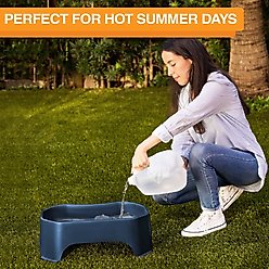 Neater Pets Big Bowl Non-Skid Polypropylene Pet Bowl, Dark Blue, 20-cup slide 2 of 8