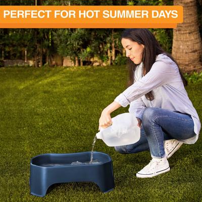 Show full view: Neater Pets Big Bowl Non-Skid Polypropylene Pet Bowl, Dark Blue, 20-cup slide 6 of 10