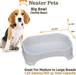 Neater Pets Big Bowl Non-Skid Polypropylene Pet Bowl, Vanilla Bean, 20-cup slide 2 of 8