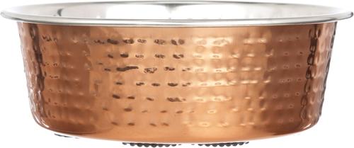 Show full view: Neater Pets Brands Decorative Hammered Dog & Cat Bowl, Copper, Medium slide 2 of 8