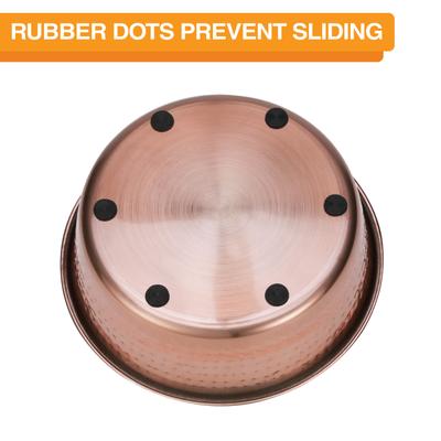 Show full view: Neater Pets Brands Decorative Hammered Dog & Cat Bowl, Copper, Medium slide 5 of 8