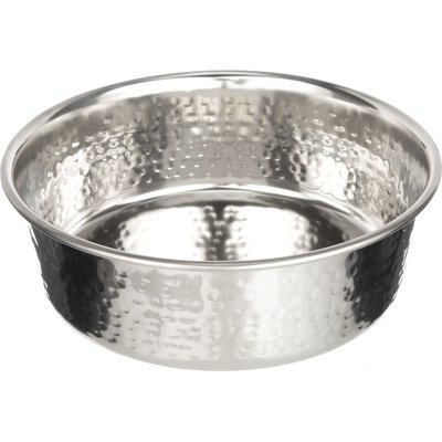 Neater Pets Neater Pets Decorative Hammered Non-Skid Stainless Steel Dog & Cat Bowl, Large