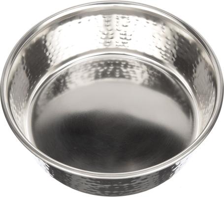 Show full view: Neater Pets Decorative Hammered Non-Skid Stainless Steel Dog & Cat Bowl, Large slide 5 of 7