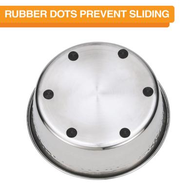Show full view: Neater Pets Decorative Hammered Non-Skid Stainless Steel Dog & Cat Bowl, Large slide 4 of 7
