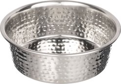 Neater Pets Decorative Hammered Non-Skid Stainless Steel Dog & Cat Bowl, Medium