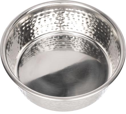 Show full view: Neater Pets Decorative Hammered Non-Skid Stainless Steel Dog & Cat Bowl, Medium slide 4 of 7