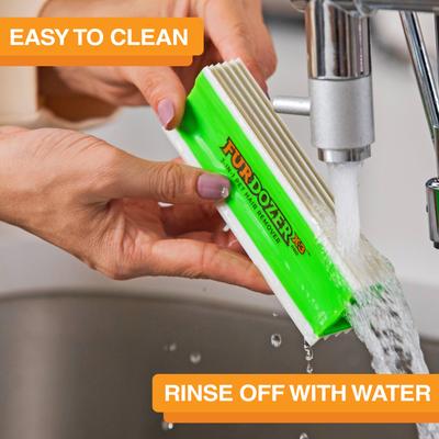 Show full view: Neater Pets FurDozer X3 PRO 3-in-1 Cat & Dog Hair Remover, Green & White, 5-in, 5" slide 9 of 11