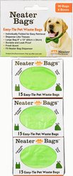 Neater Pets Neater Bags Easy-Tie Tissue-Like Dispensing Pet Waste Refill Bags, 90 count