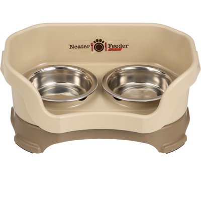 Neater Pets Neater Pets Neater Feeder Deluxe Elevated & Mess-Proof Cat Bowls, 1-cup food & 1.5-cup water, Cappuccino