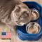 Show in main carousel: Neater Pets Neater Feeder Deluxe Elevated & Mess-Proof Cat Bowls, 1-cup food & 1.5-cup water, Dark Blue slide 4 of 15