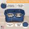 Show in main carousel: Neater Pets Neater Feeder Deluxe Elevated & Mess-Proof Cat Bowls, 1-cup food & 1.5-cup water, Dark Blue slide 5 of 15