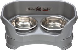 Neater Pets Neater Feeder Deluxe Elevated & Mess-Proof Cat Bowls, 1-cup food & 1.5-cup water, Gunmetal Grey slide 1 of 9