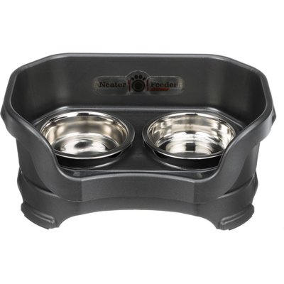 Neater Pets Neater Pets Neater Feeder Deluxe Elevated & Mess-Proof Cat Bowls, 1-cup food & 1.5-cup water, Midnight Black