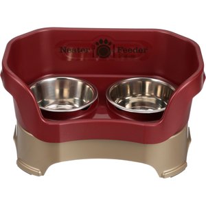 Neater Pets Neater Feeder Deluxe Elevated & Mess-Proof Dog Bowls, 3.5-cup & 5-cup, Red