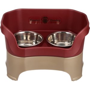 Neater Pets Neater Feeder Deluxe Elevated & Mess-Proof Dog Bowls, 7-cup & 9-cup, Red