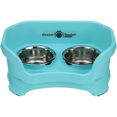 Neater Pets Neater Pets Neater Feeder Deluxe Elevated & Mess-Proof Dog Bowls, Aquamarine, 1.5-cup & 2.2-cup