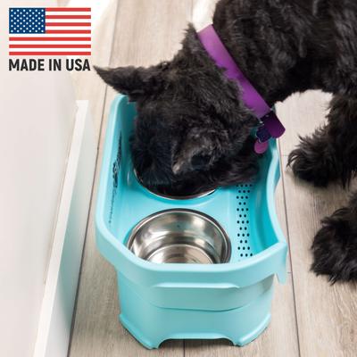 Show full view: Neater Pets Neater Feeder Deluxe Elevated & Mess-Proof Dog Bowls, Aquamarine, 3.5-cup & 5-cup slide 4 of 13