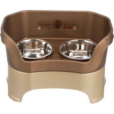 Neater Pets Neater Pets Neater Feeder Deluxe Elevated & Mess-Proof Dog Bowls, Bronze, 7-cup & 9-cup Spill Proof