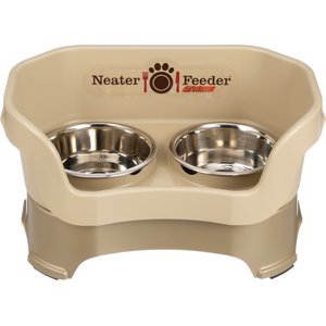 Neater Pets Neater Feeder Deluxe Elevated & Mess-Proof Dog Bowls, Cappuccino, 3.5-cup & 5-cup