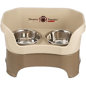 Neater Pets Neater Feeder Deluxe Elevated & Mess-Proof Dog Bowls, Cappuccino, 7-cup & 9-cup