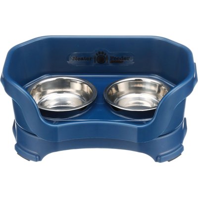 Neater Pets Neater Pets Neater Feeder Deluxe Elevated & Mess-Proof Dog Bowls, Dark Blue, 1.5-cup & 2.2-cup
