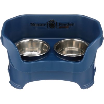 Neater Pets Neater Pets Neater Feeder Deluxe Elevated & Mess-Proof Dog Bowls, Dark Blue, 3.5-cup & 5-cup