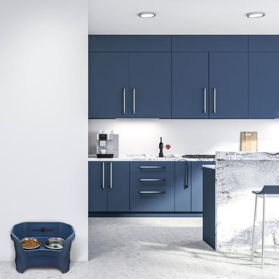 Show full view: Neater Pets Neater Feeder Deluxe Elevated & Mess-Proof Dog Bowls, Dark Blue, 3.5-cup & 5-cup slide 5 of 13