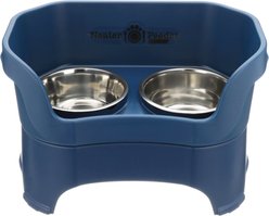 Neater Pets Neater Feeder Deluxe Elevated & Mess-Proof Dog Bowls, Dark Blue, 7-cup & 9-cup