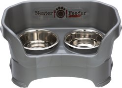 Neater Pets Neater Feeder Deluxe Elevated & Mess-Proof Dog Bowls, Gunmetal Grey, 3.5-cup & 5-cup