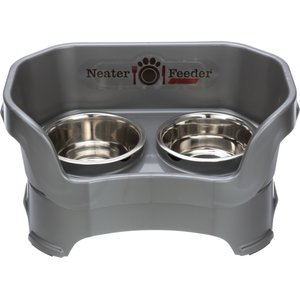 Neater Pets Neater Feeder Deluxe Elevated & Mess-Proof Dog Bowls, Gunmetal Grey, 3.5-cup & 5-cup