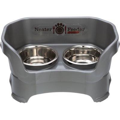 Neater Pets Neater Pets Neater Feeder Deluxe Elevated & Mess-Proof Dog Bowls, Gunmetal Grey, 3.5-cup & 5-cup