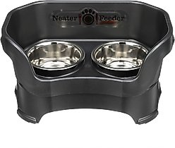 Neater Pets Neater Feeder Deluxe Elevated & Mess-Proof Dog Bowls, Midnight Black, 3.5-cup & 5-cup