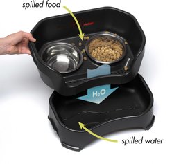 Neater Pets Neater Feeder Deluxe Elevated & Mess-Proof Dog Bowls, Midnight Black, 3.5-cup & 5-cup slide 2 of 7