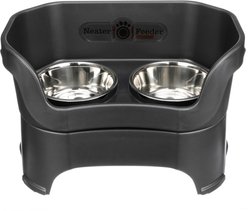 Neater Pets Neater Feeder Deluxe Elevated & Mess-Proof Dog Bowls, Midnight Black, 7-cup & 9-cup