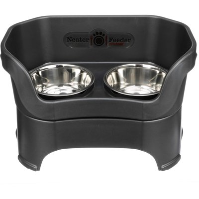 Neater Pets Neater Pets Neater Feeder Deluxe Elevated & Mess-Proof Dog Bowls, Midnight Black, 7-cup & 9-cup